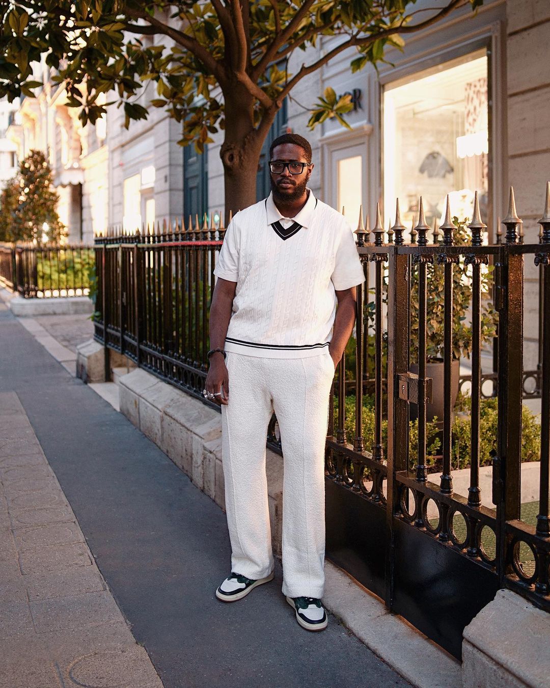 How Fashionable Men Are Styling White Pants This Season