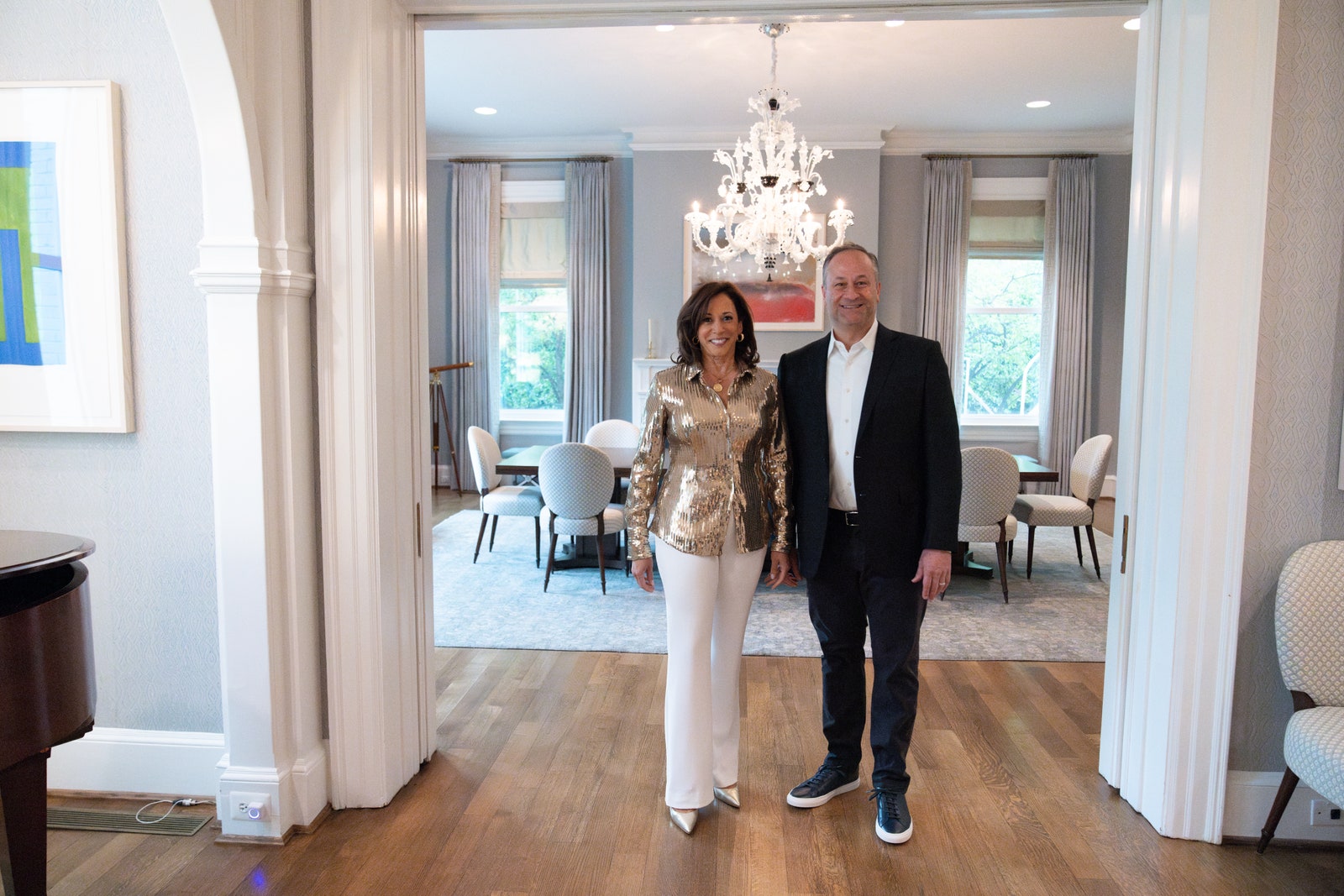 Kamala Harris Wears Custom LaQuan Smith to Beyoncé’s Latest Renaissance Stop