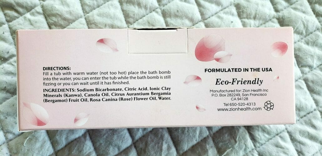 Zion Health Ancient Clay Moisturizing Bath Bombs With Rose And Bergamot Oil Review