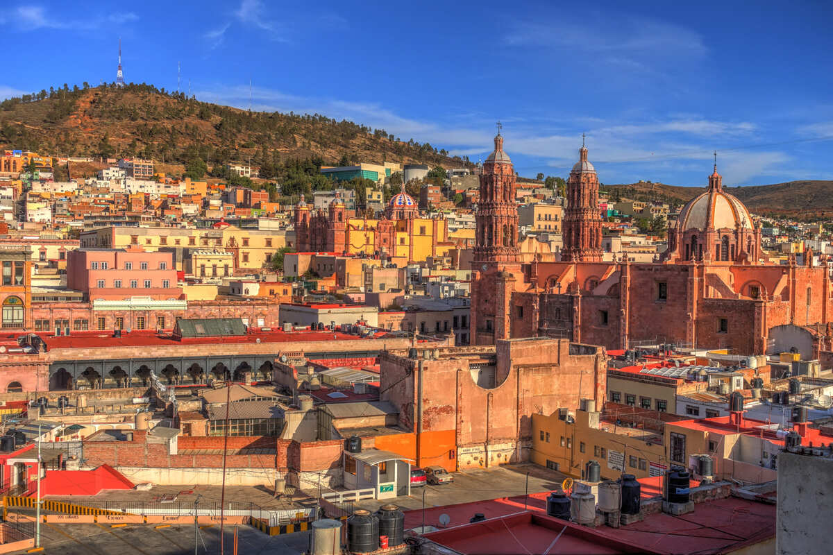 View Of The Historic Quarter Of Zacatecas And Its Colonial Cathedral, Mexico, Latin America