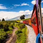 Ecuadorian railroad crossing the Sierra region