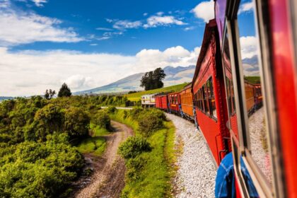 Ecuadorian railroad crossing the Sierra region