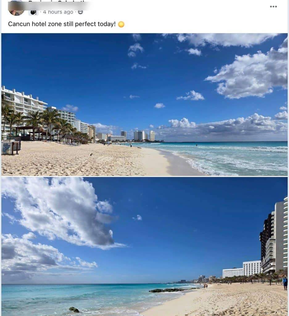 Most beaches in the Mexican Caribbean remain Sargassum-free through early February