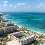 aruba coastline with beachfront resorts