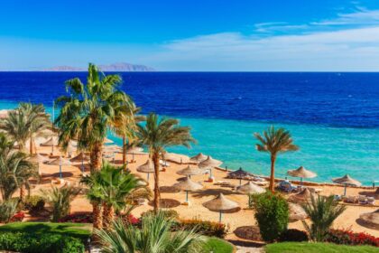 gorgeous blue waters off the coast of sharm el sheikh egypt