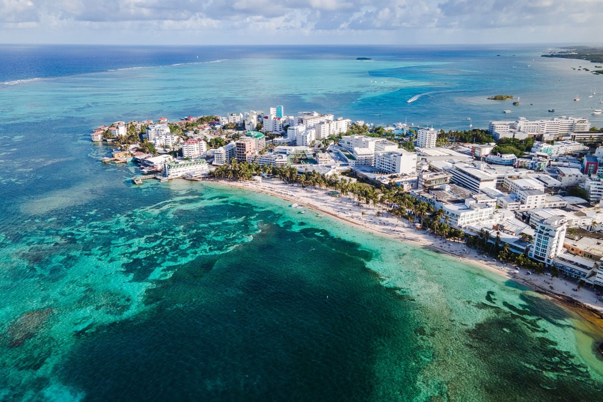 aerial view of san andres colombia