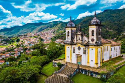 Historic church in Ouro Preto, Brazil