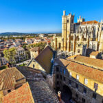Panoramic View Of Narbonne, Southern France, Southern Europe