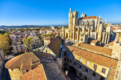 Panoramic View Of Narbonne, Southern France, Southern Europe