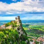 Scenic view of San Marino and medieval tower
