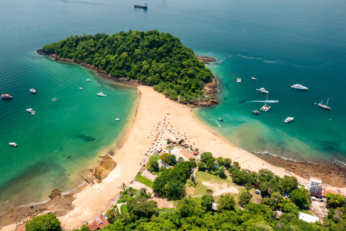 Aerial view of Taboga Island in Panama