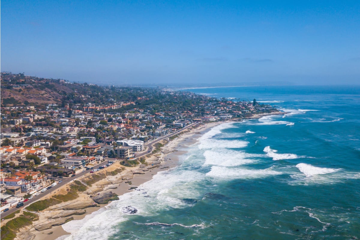 Scenic coastline of Laguna Beach, CA