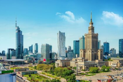 Panoramic View Of Warsaw, Capital City Of Poland, Central Eastern Europe
