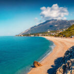 Panoramic View Of A Coastal Area In Albania, South Eastern Europe