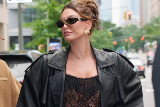 Hailey Bieber Serves Fashion In A Daring Sheer Lace Outfit