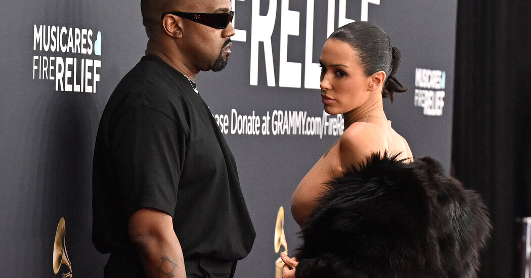 Kanye West’s Wife Bianca Censori Wears Sheer Dress to the 2025 Grammys