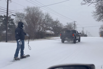 Real-time photo reports of the American snowstorm