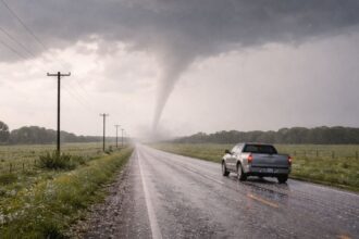 Tornado warning remains in effect for Callahan County, near Putnam, Texas
