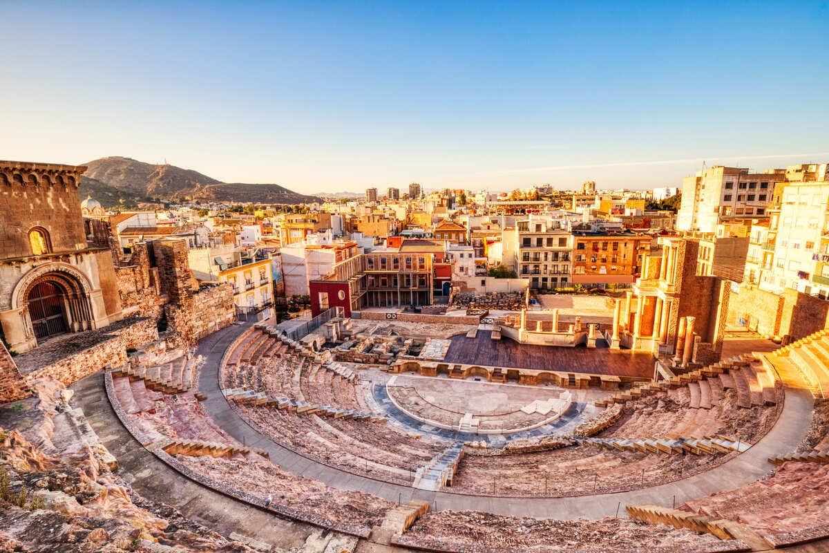 Ancient Roman Theater In Cartagena, Spain
