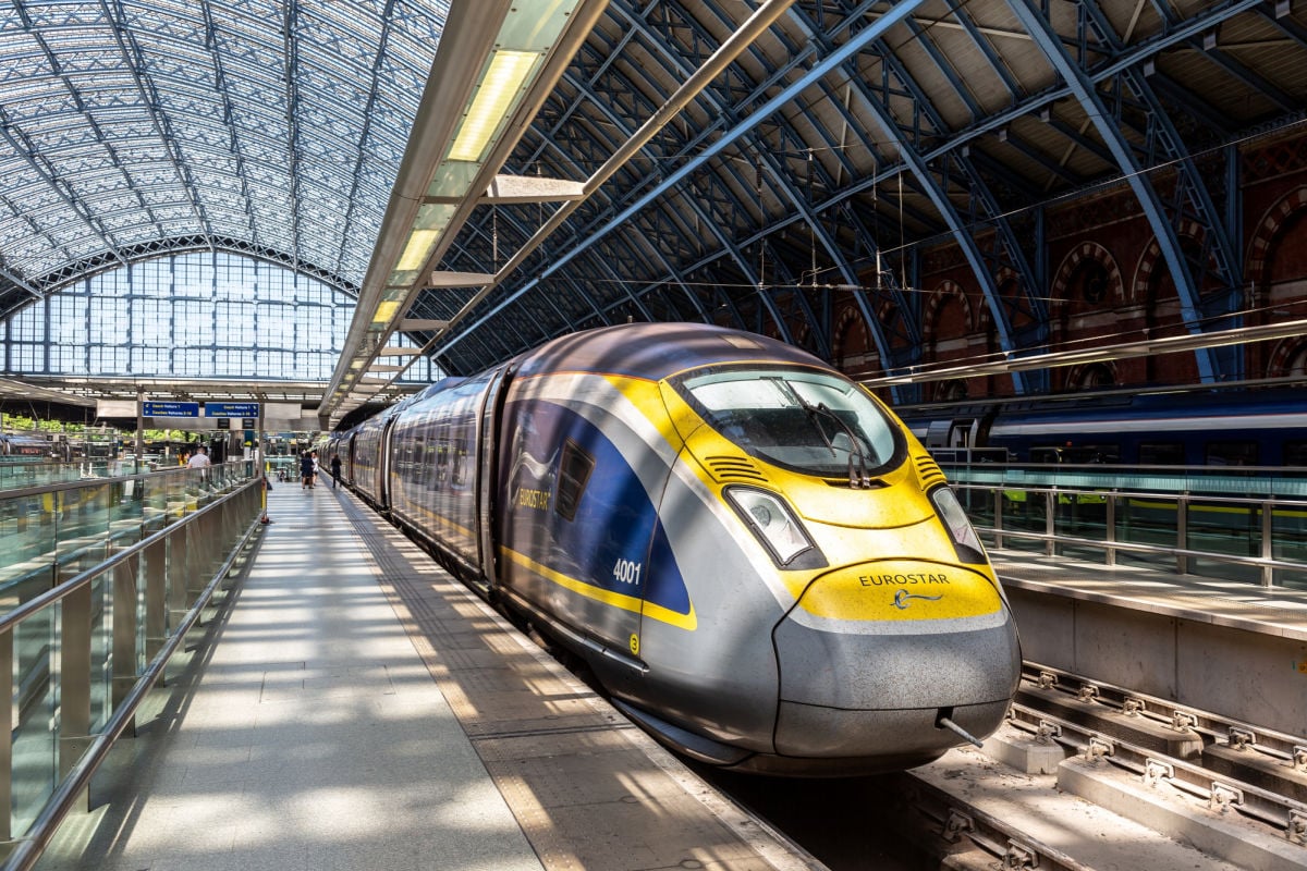 Eurostar High-Speed Bullet Train in London, UK