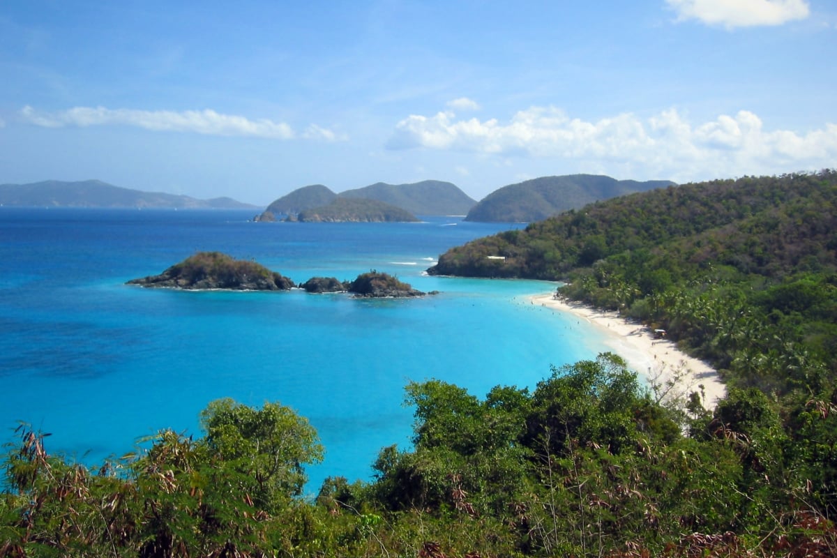 Overlook of Trunk Bay in St. John, USVI