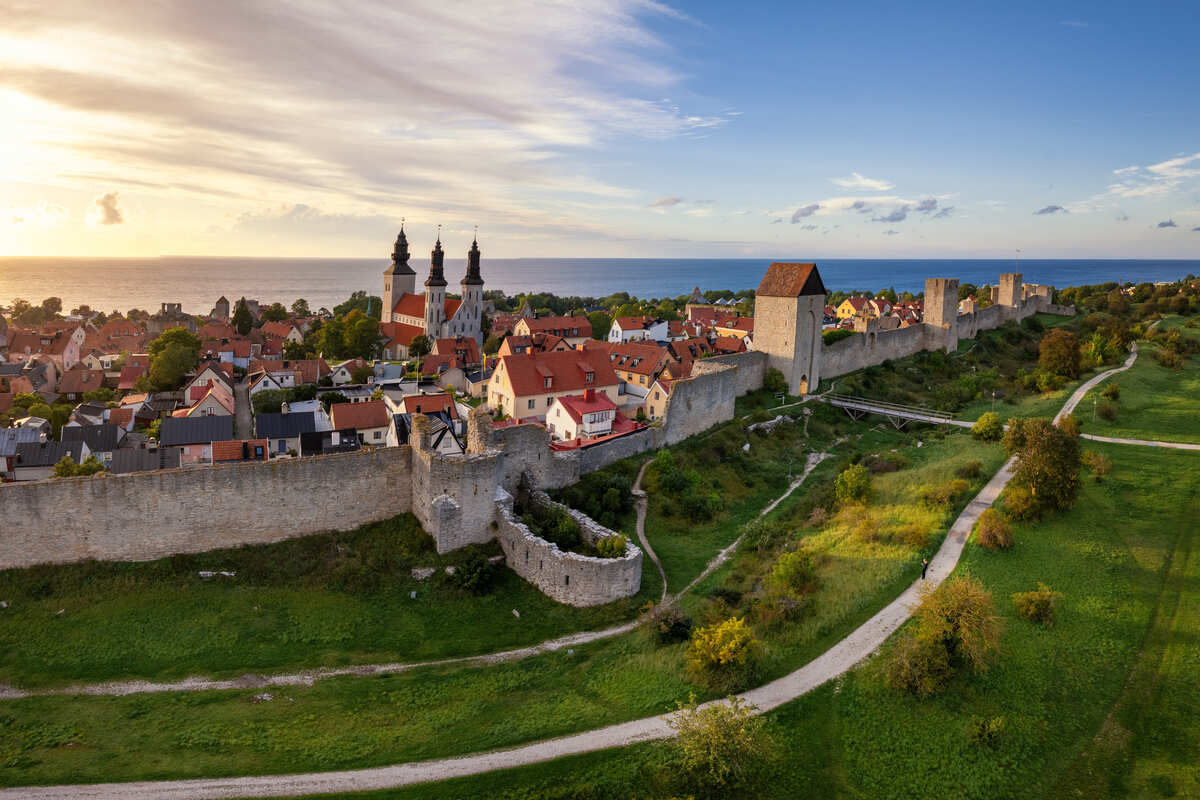 Panoramic View Of Visby, Gotland, Sweden