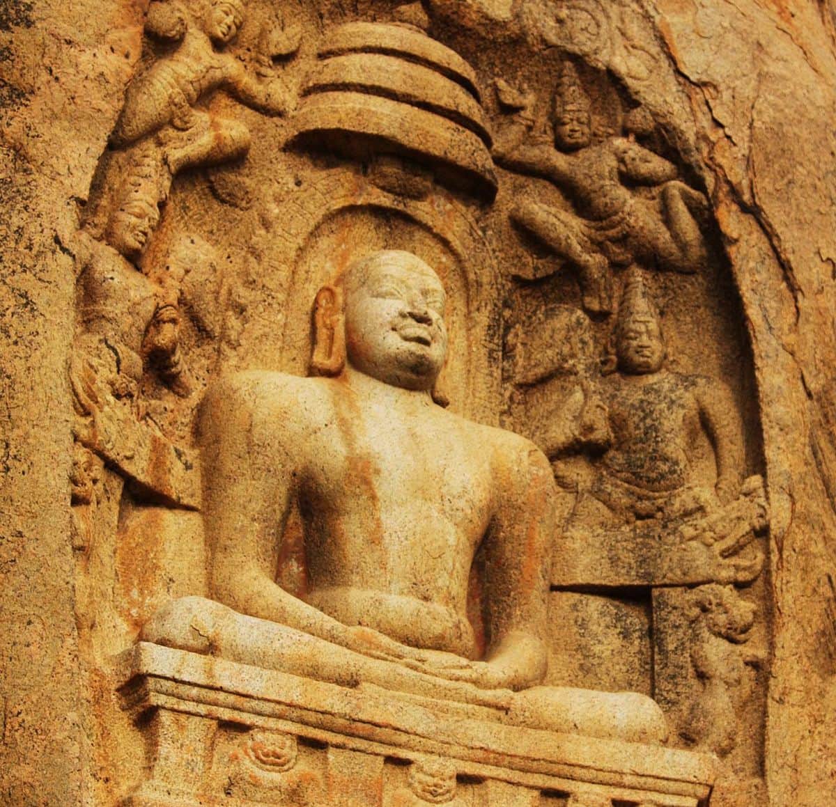 history of meditation statue logo