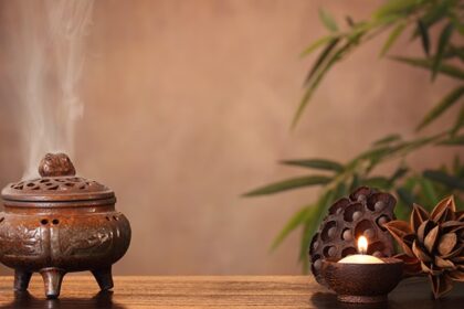 An image of an incense burner - part of Mahayana Buddhist practice